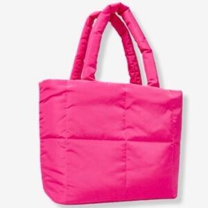 Pink Quilted Tote Bag